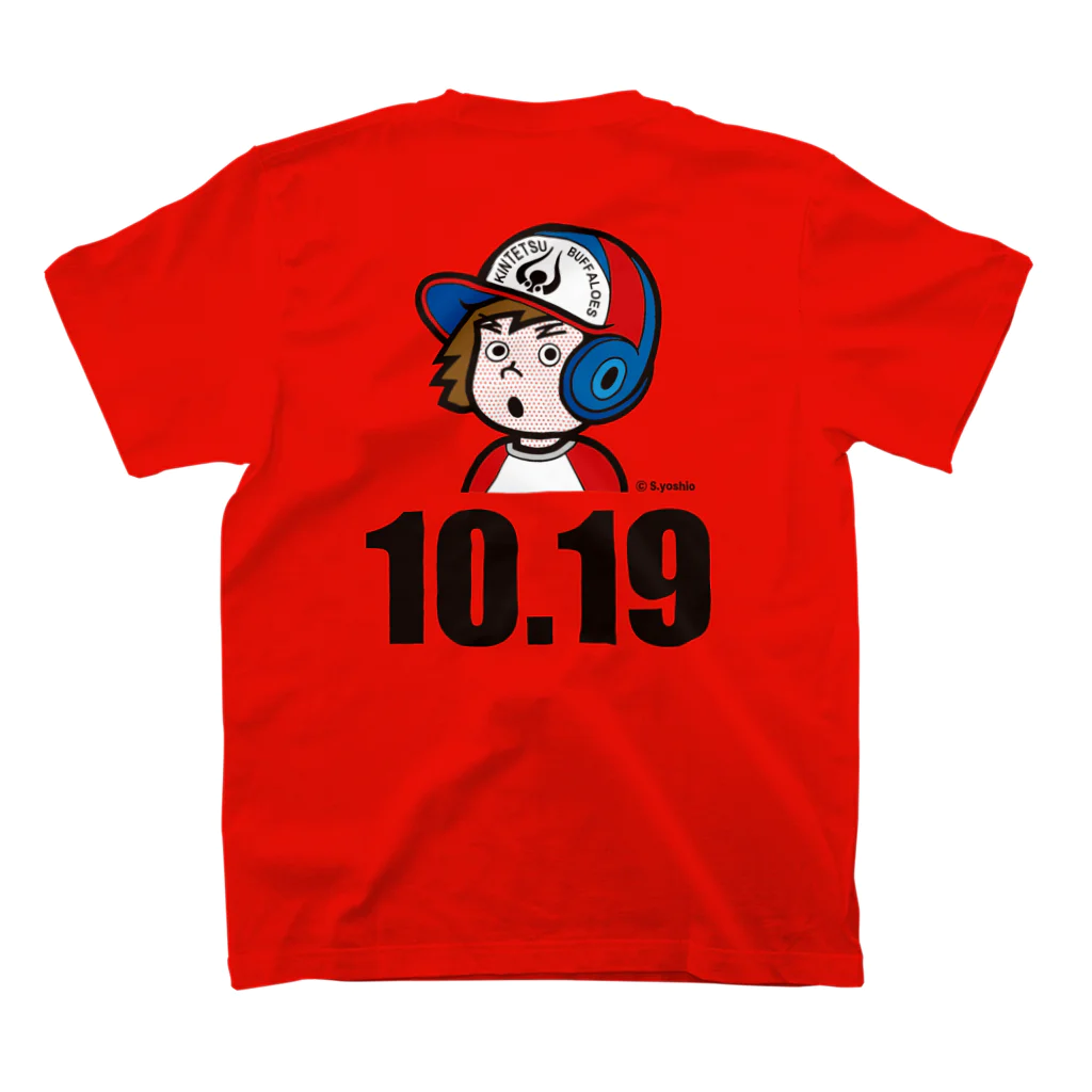 バッファ君  goods【近鉄バファローズ／1976-1996】の【10.19】Buffa 君-C＊背面印刷です。 スタンダードTシャツの裏面