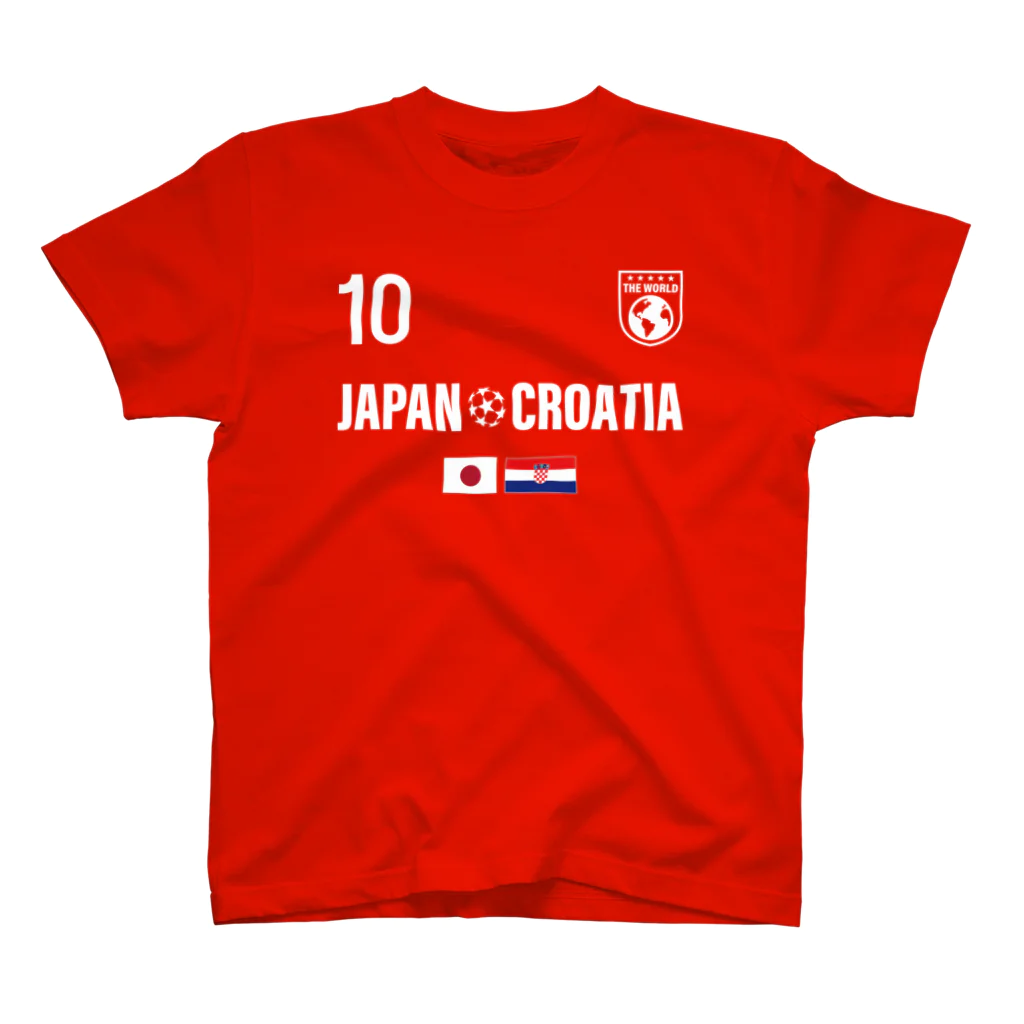 アージーのクロアチア ジャパン ワールド サッカー スタンダードTシャツ