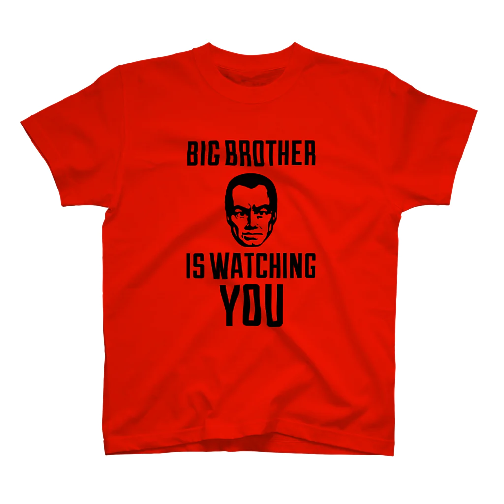 文豪館のBIG BROTHER IS WATCHING YOU：1984年（ジョージ・オーウェル）より・文字黒 スタンダードTシャツ