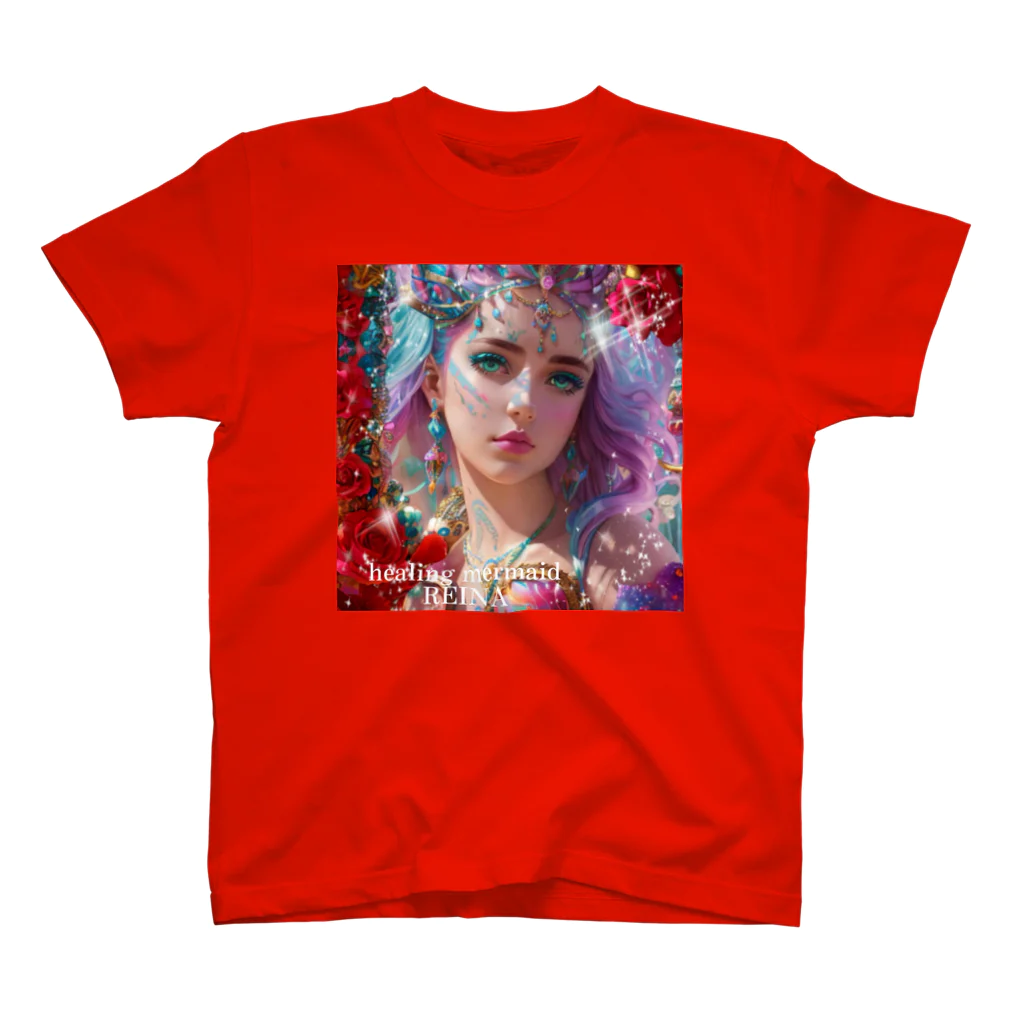 💖宇宙整体♪🌈♪こころからだチャンネル♪💖のhealing mermaid REINA Regular Fit T-Shirt