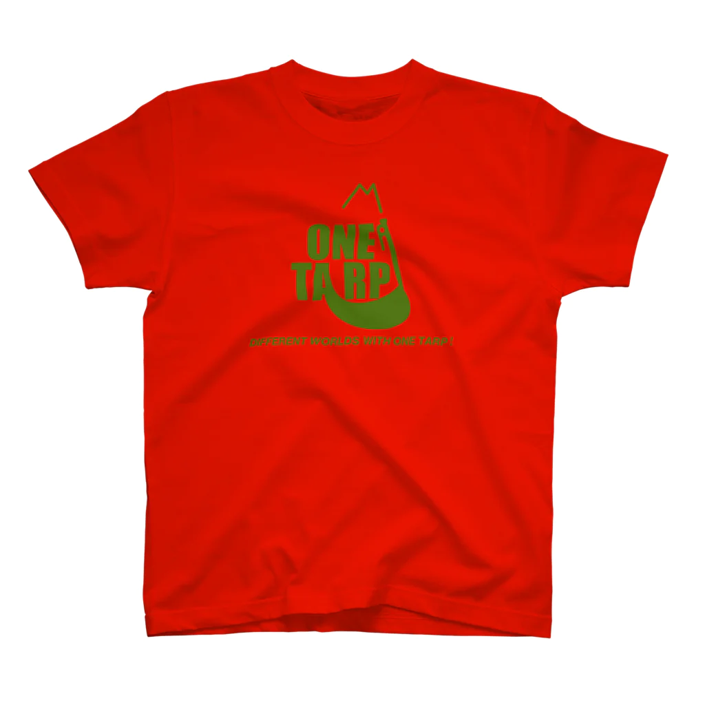 KIKUUUDESIGNのone tarp-green Regular Fit T-Shirt