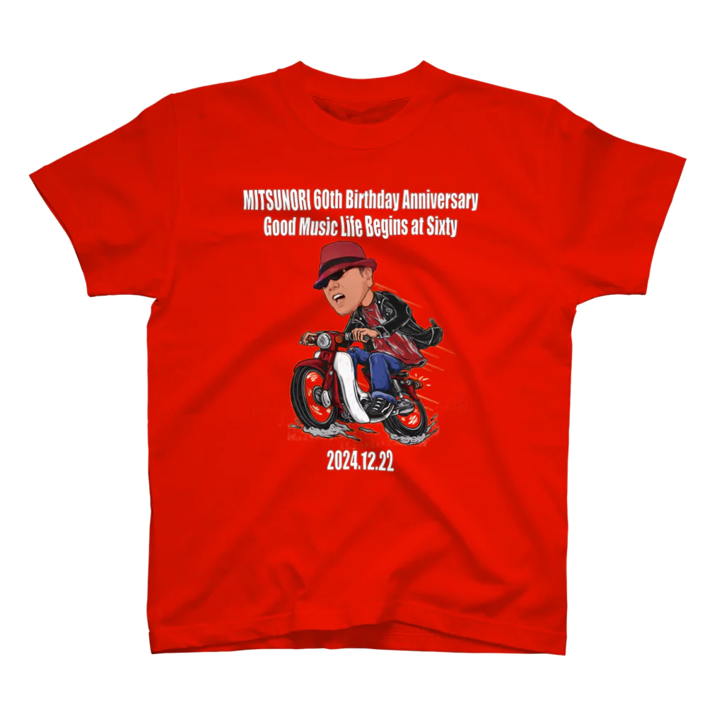 MITSUNORI OFFICIAL SHOPのMITSUNORI 還暦記念デザイン Bike-B Regular Fit T-Shirt