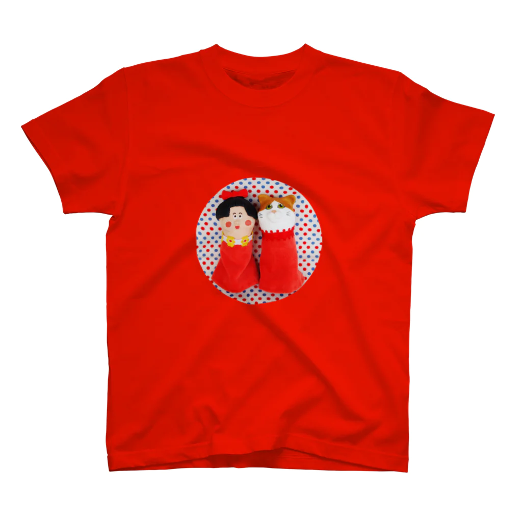yOkO.kObakOsのりぼんちゃんとネコ Regular Fit T-Shirt