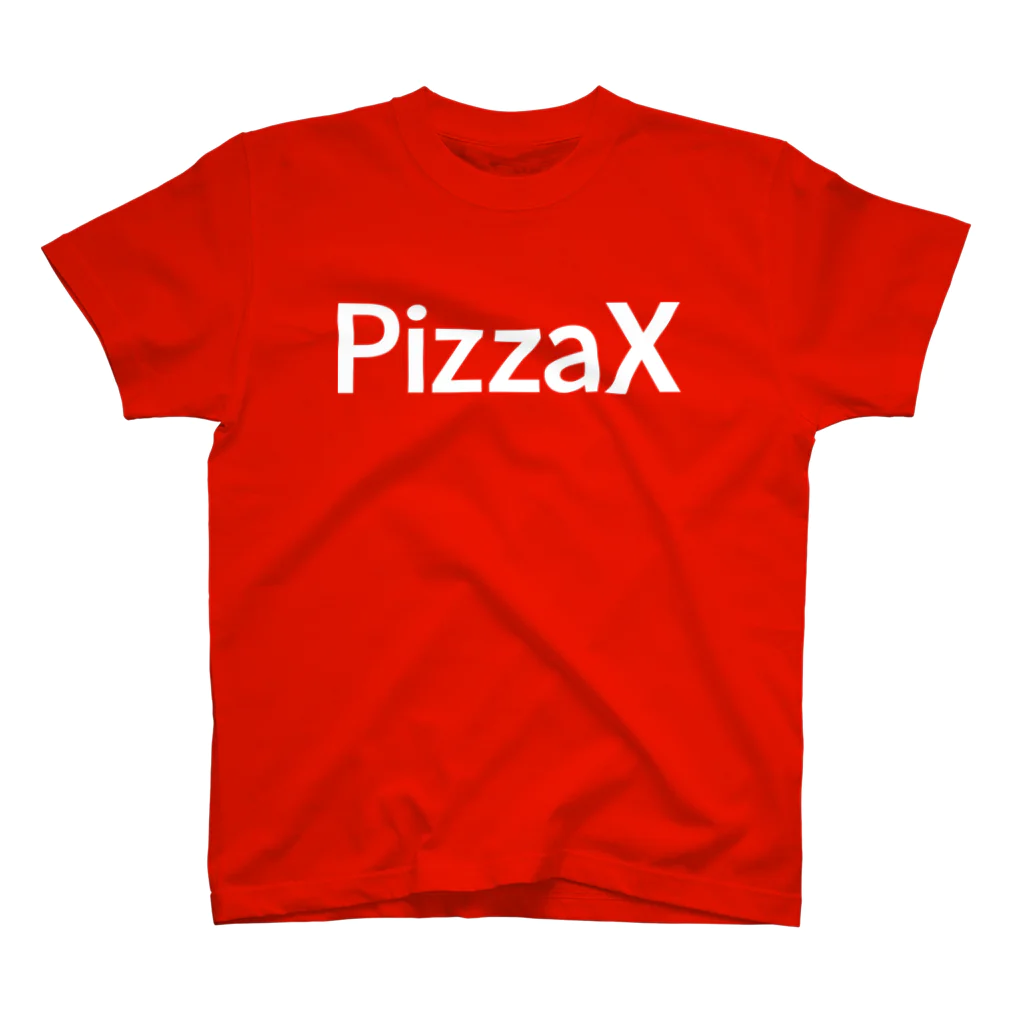 PizzaXのPizzaX - white logo Regular Fit T-Shirt