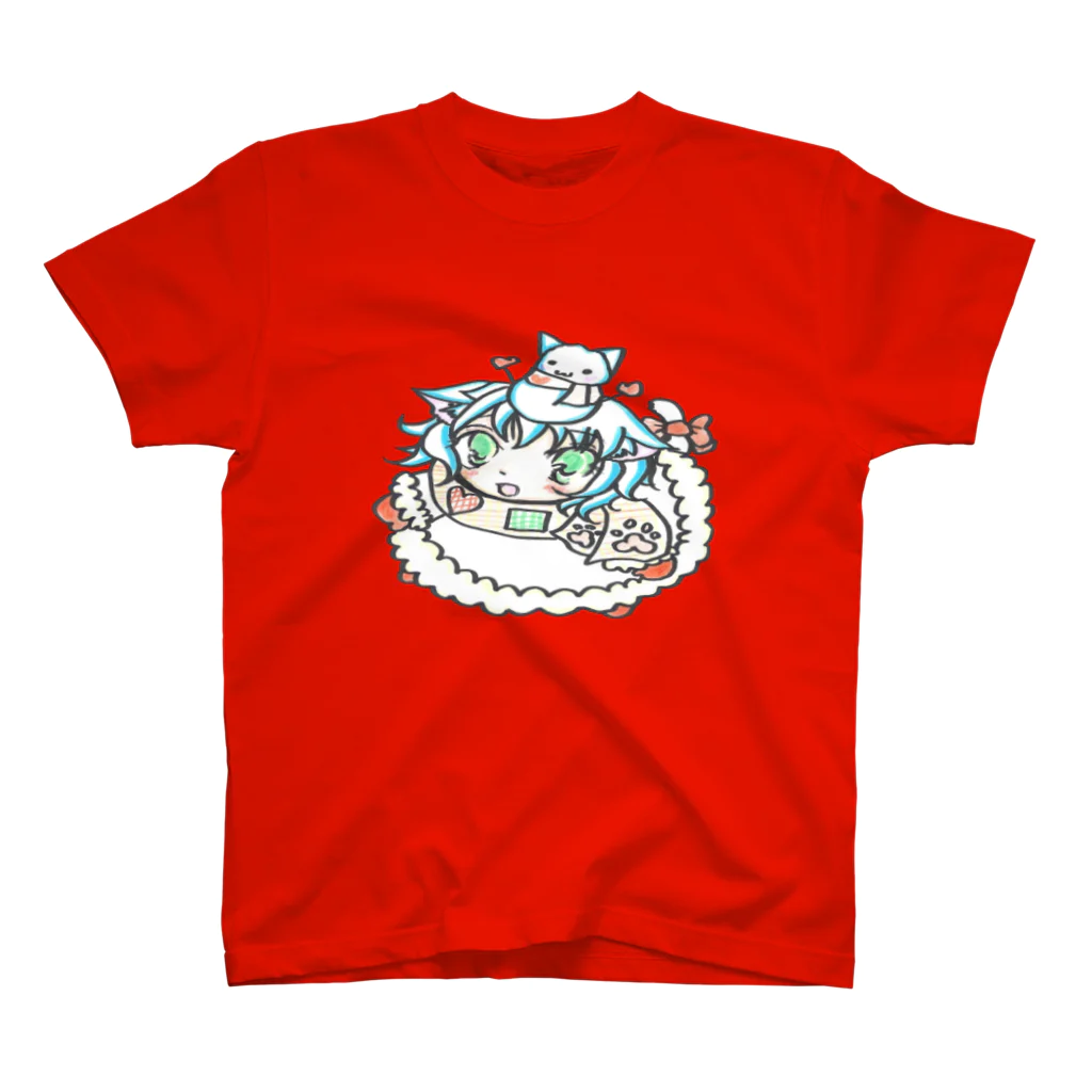 さくらんぼねこの雪猫 Regular Fit T-Shirt