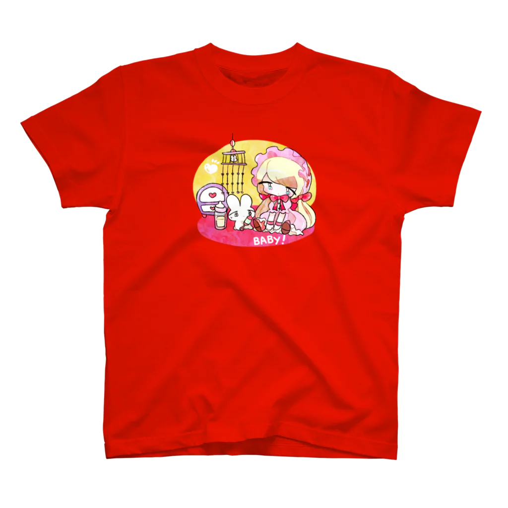 いちご爆弾の子育てうさぎ スタンダードTシャツ