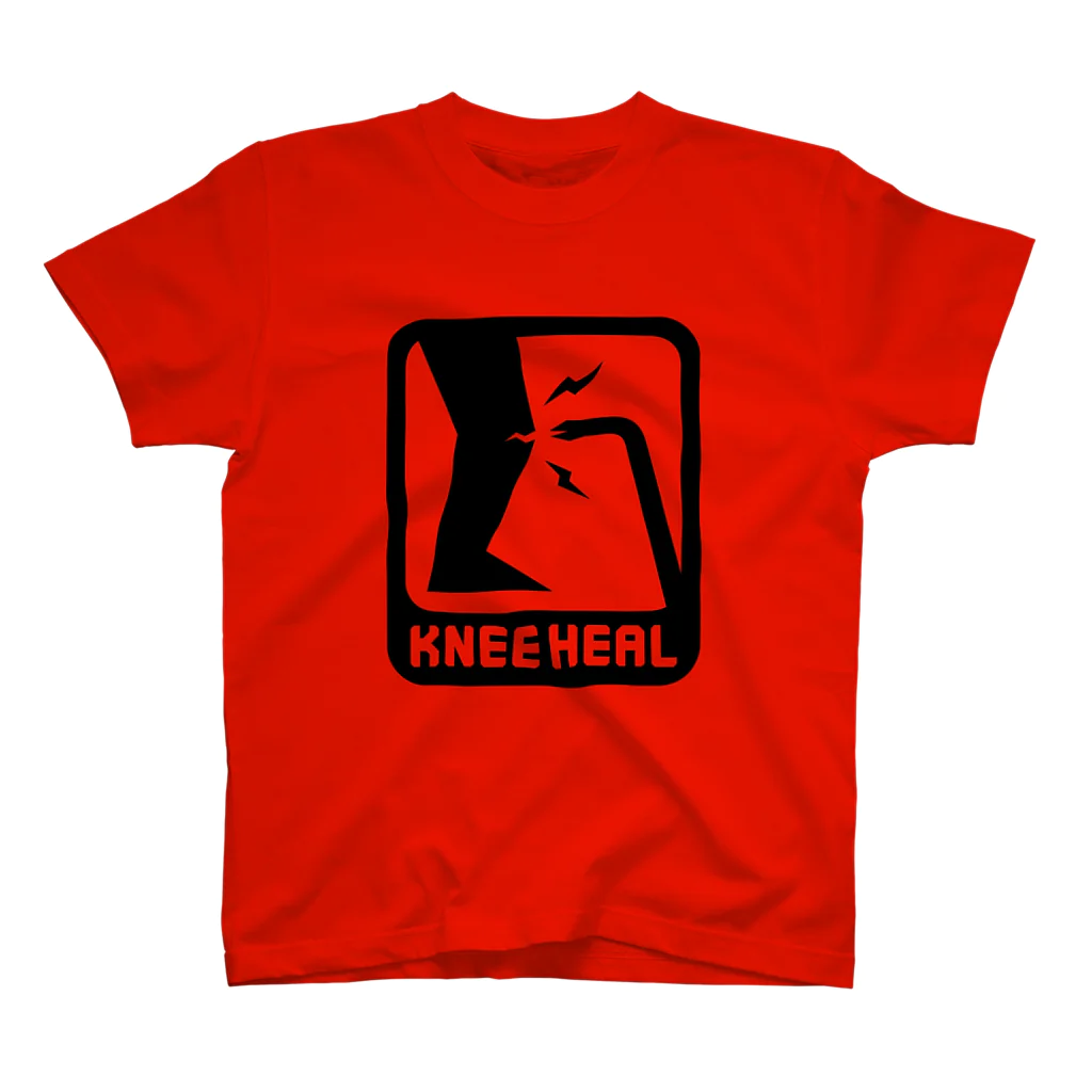 2BRO. 公式グッズストアの黒「KNEE HEAL」濃色Tシャツ スタンダードTシャツ