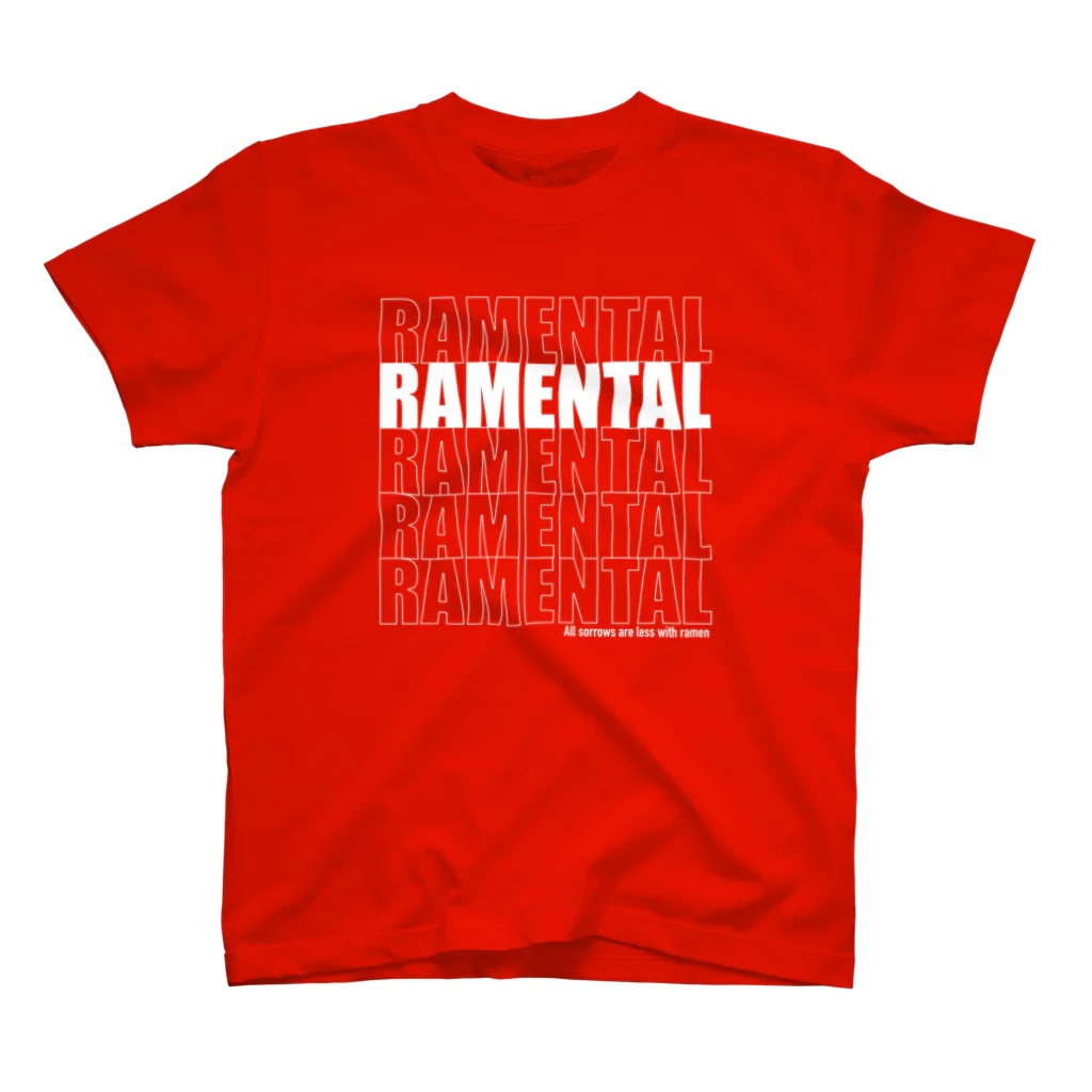slurperのRAMENTAL red＆indigo Regular Fit T-Shirt