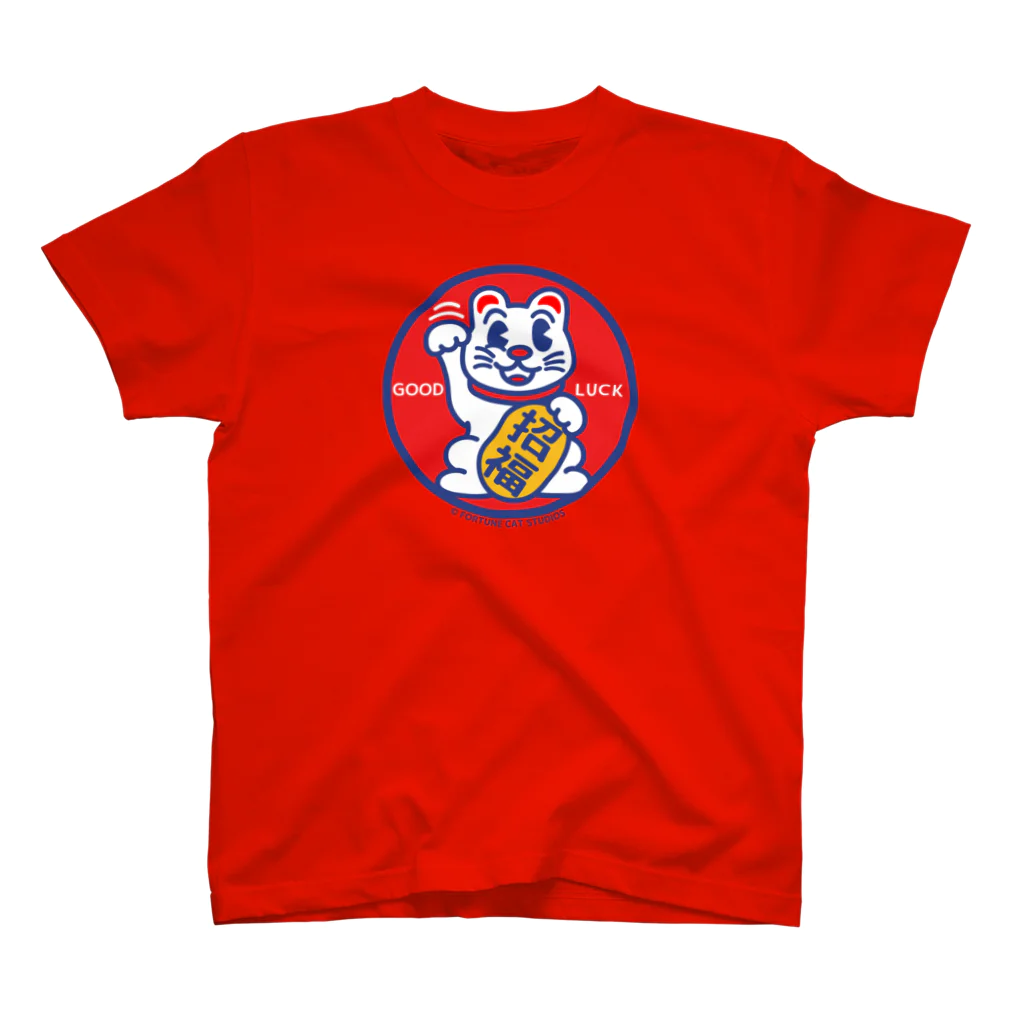 FORTUNE CAT STUDIOS WEB STOREのまねき猫ラッキーくん -招福- ロゴシリーズ Regular Fit T-Shirt