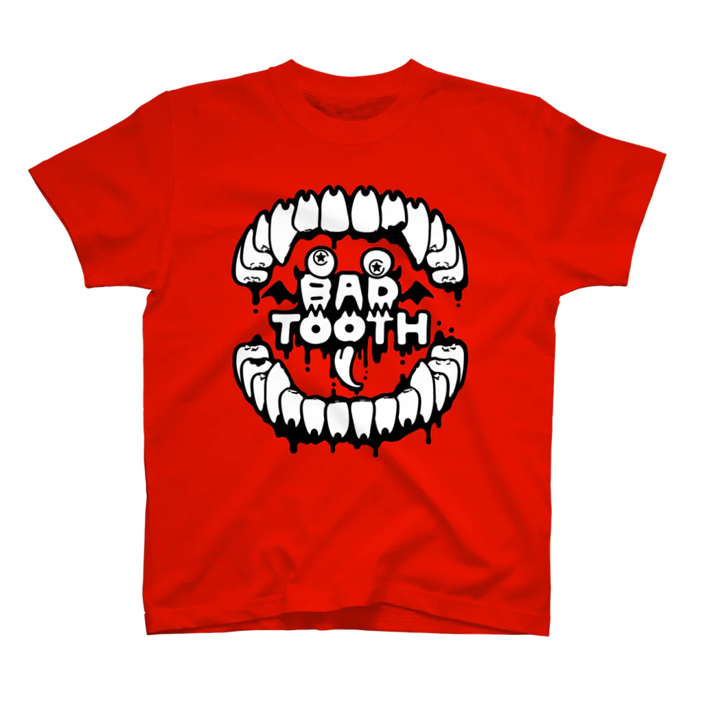 Cɐkeccooのホラーズシルエット★虫歯(bad tooth)にご注意! スタンダードTシャツ