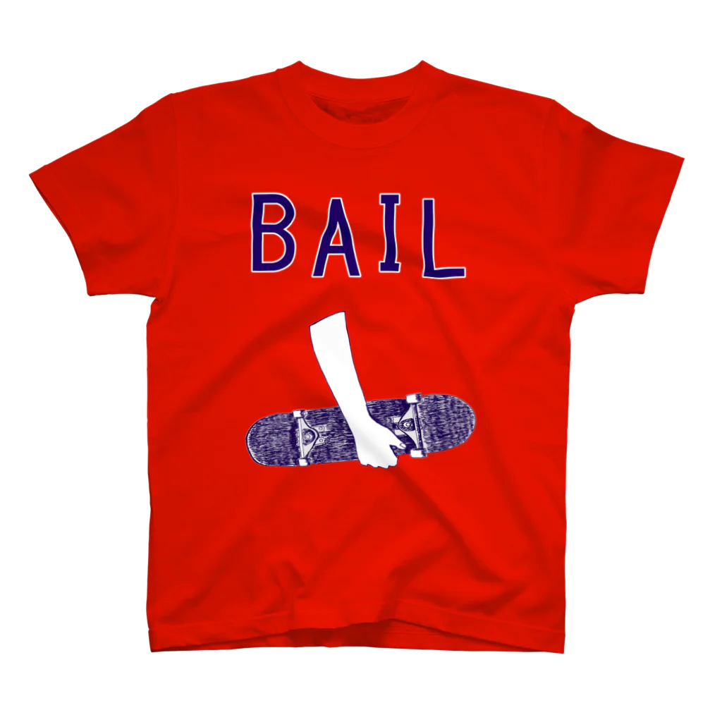 NIKORASU GOのスケボーデザイン「BAIL」 スタンダードTシャツ