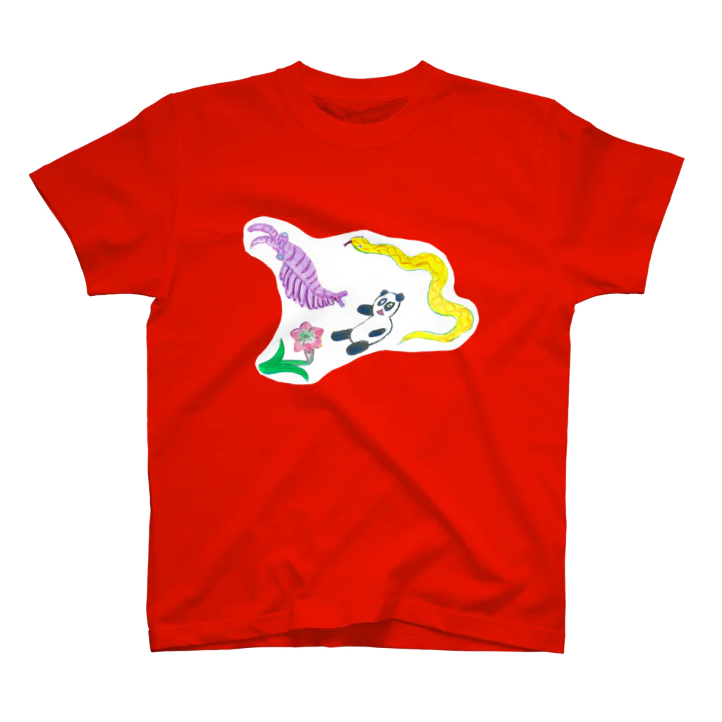 イラスト入り赤Tシャツ 微妙なT / かなもけん ( kanamoken )のスタンダードTシャツ通販