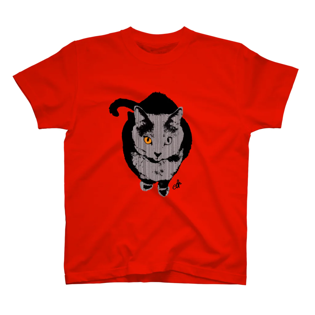 uedasの灰色の猫 スタンダードTシャツ