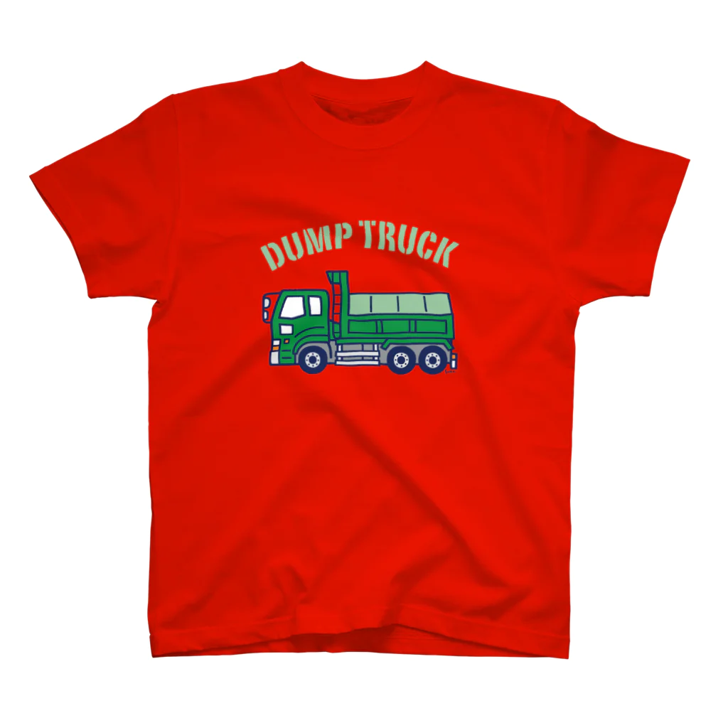 さはらそのこ｜イラストレーターのダンプカー　Dump Truck　濃色 Regular Fit T-Shirt