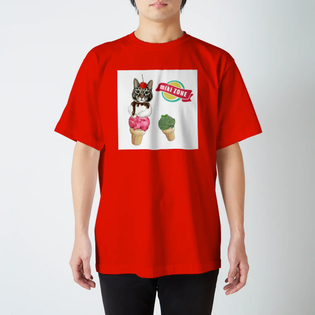 みきぞーん｜保護猫 ミッキー画伯と肉球とおともだちのmie Regular Fit T-Shirt