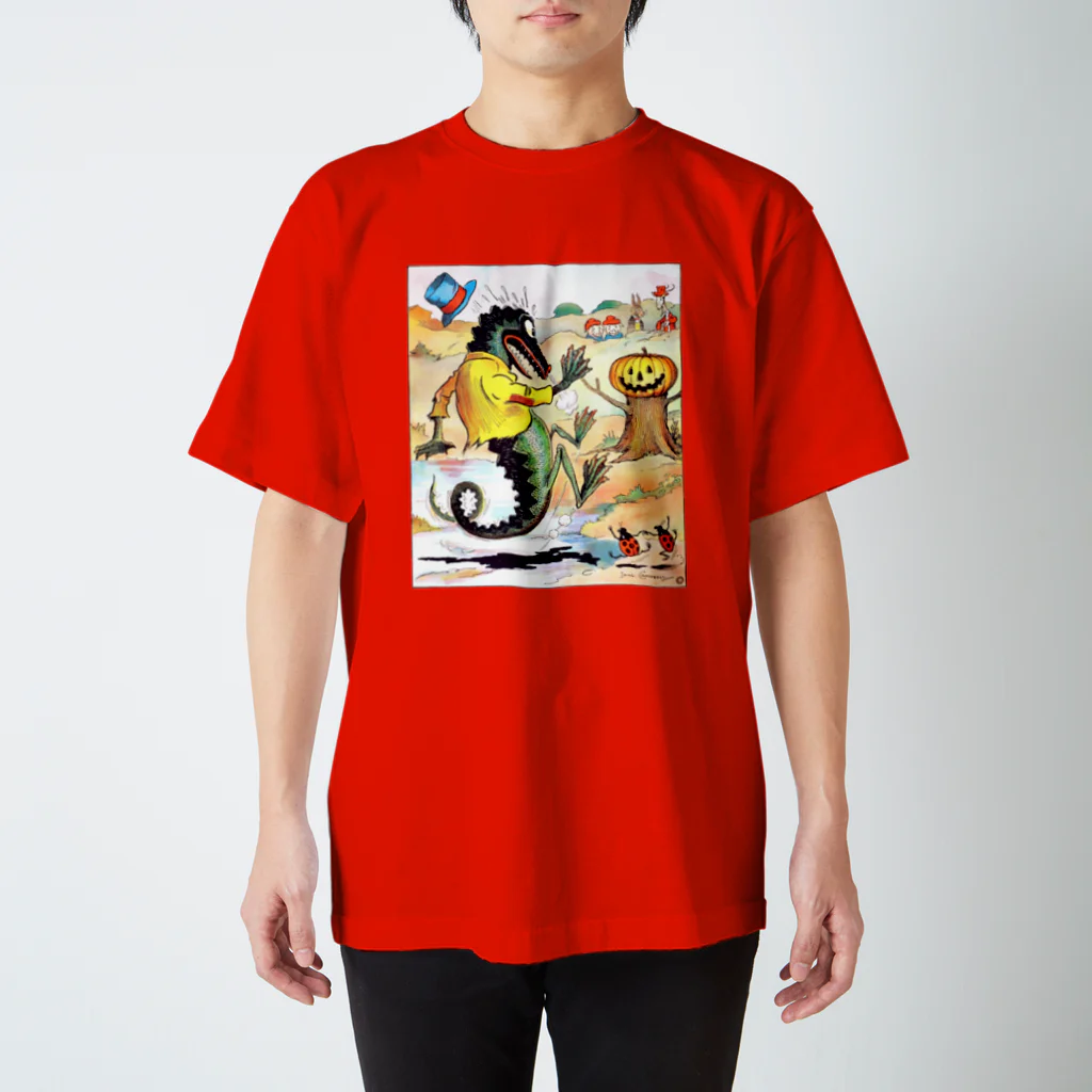 Saza-nami Antique designのかぼちゃにびっくり！ Regular Fit T-Shirt