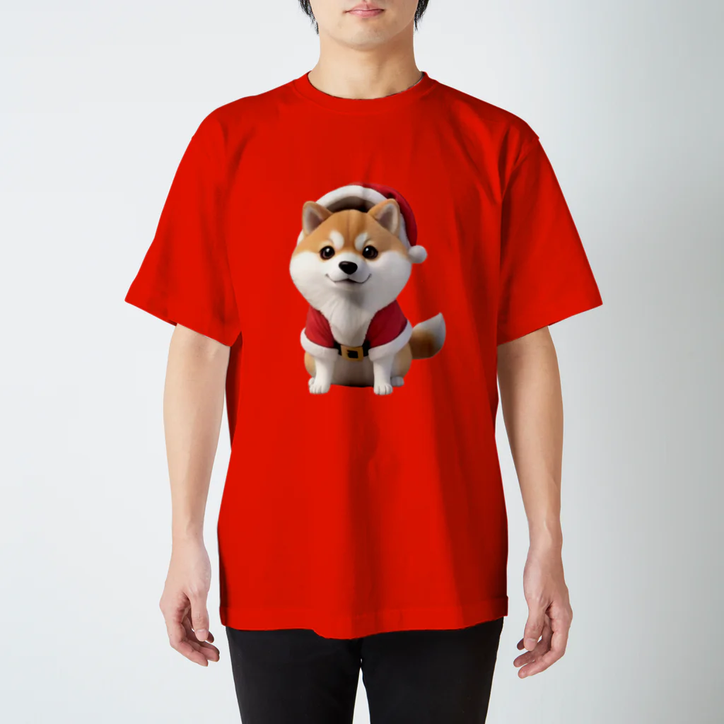 〜たけしゃんのお店〜の芝犬サンタ④ Regular Fit T-Shirt