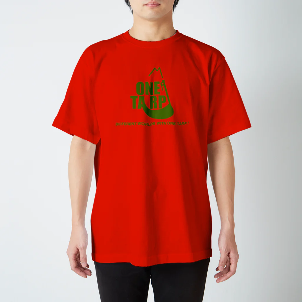 KIKUUUDESIGNのone tarp-green Regular Fit T-Shirt