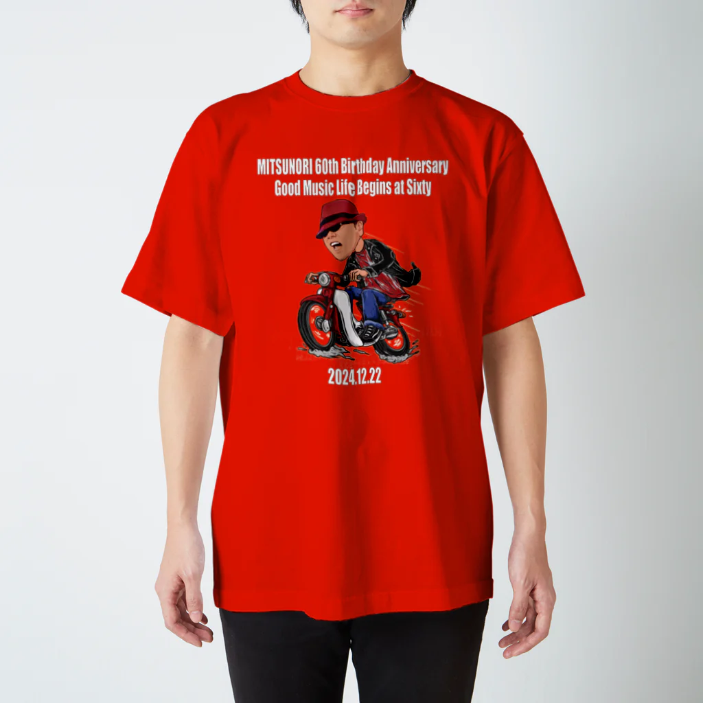 MITSUNORI OFFICIAL SHOPのMITSUNORI 還暦記念デザイン Bike-B Regular Fit T-Shirt