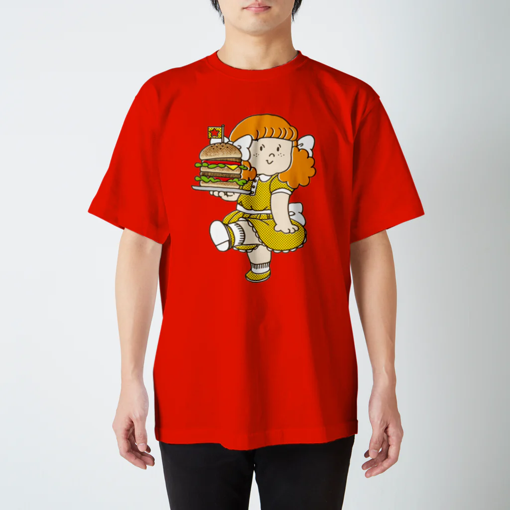 pompom-oekakiのバーガーショップ Regular Fit T-Shirt