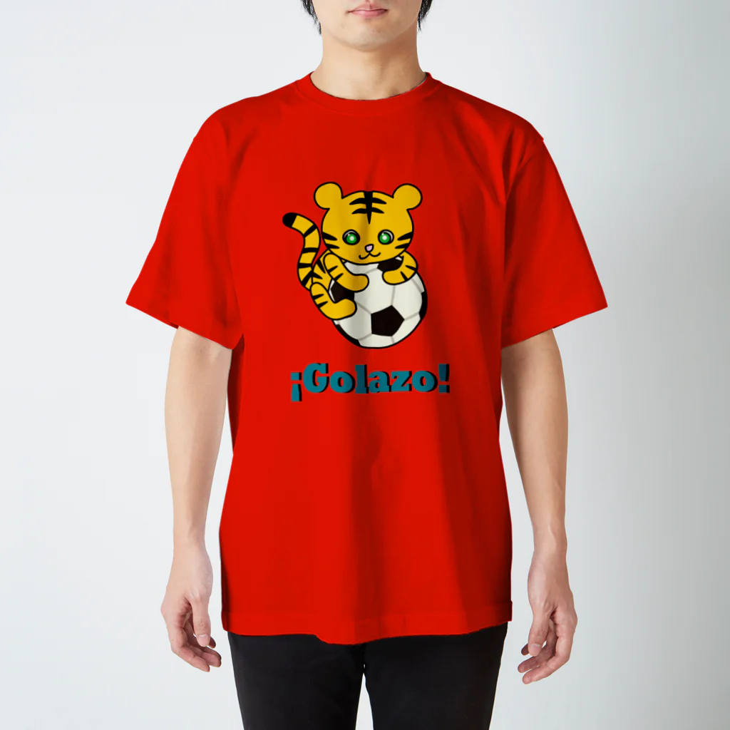 森のどうぶつサッカーshopのストライカーのトラ スタンダードTシャツ