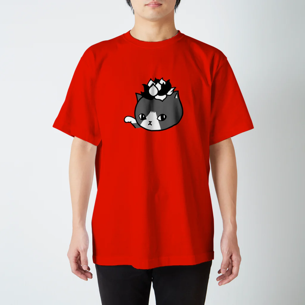 nanaqsaのエケネコ（モノクロ） Regular Fit T-Shirt