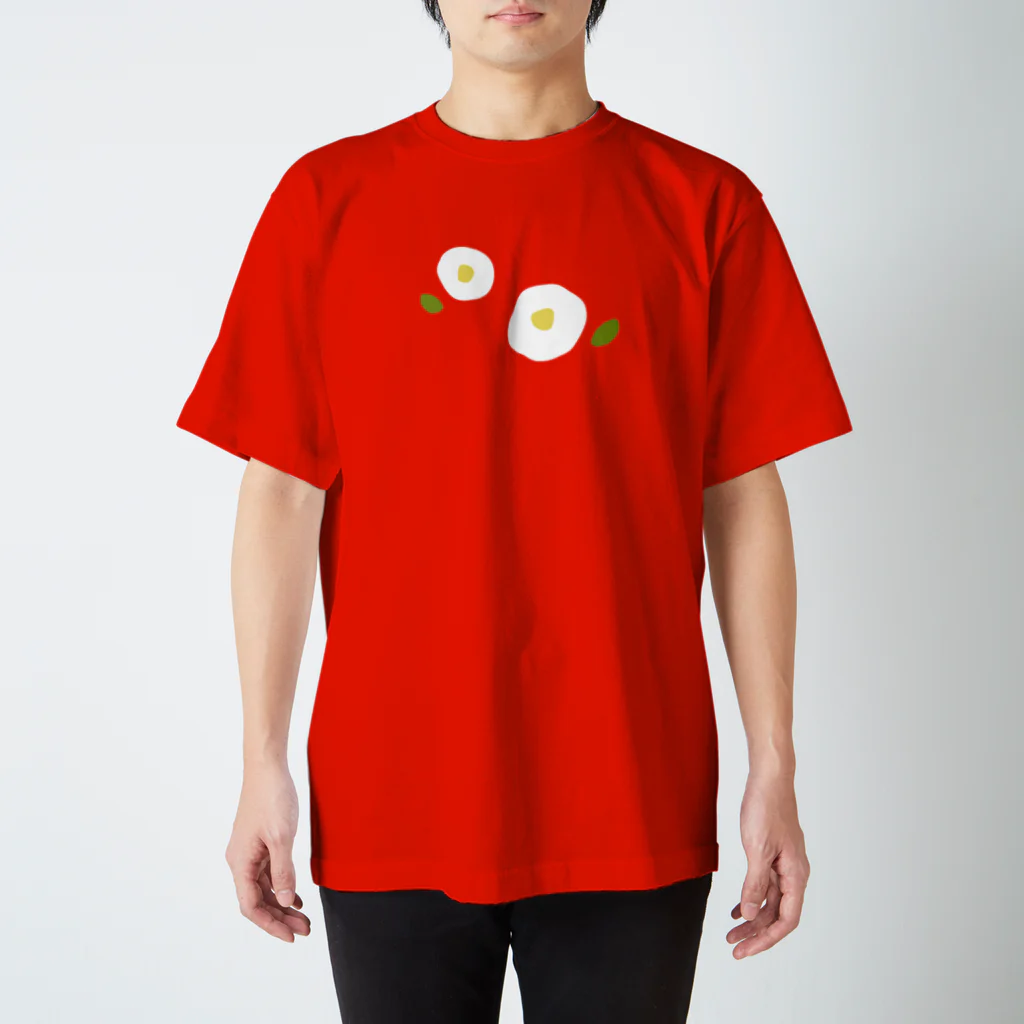 kozukuzukzの椿（白ふたつ） スタンダードTシャツ