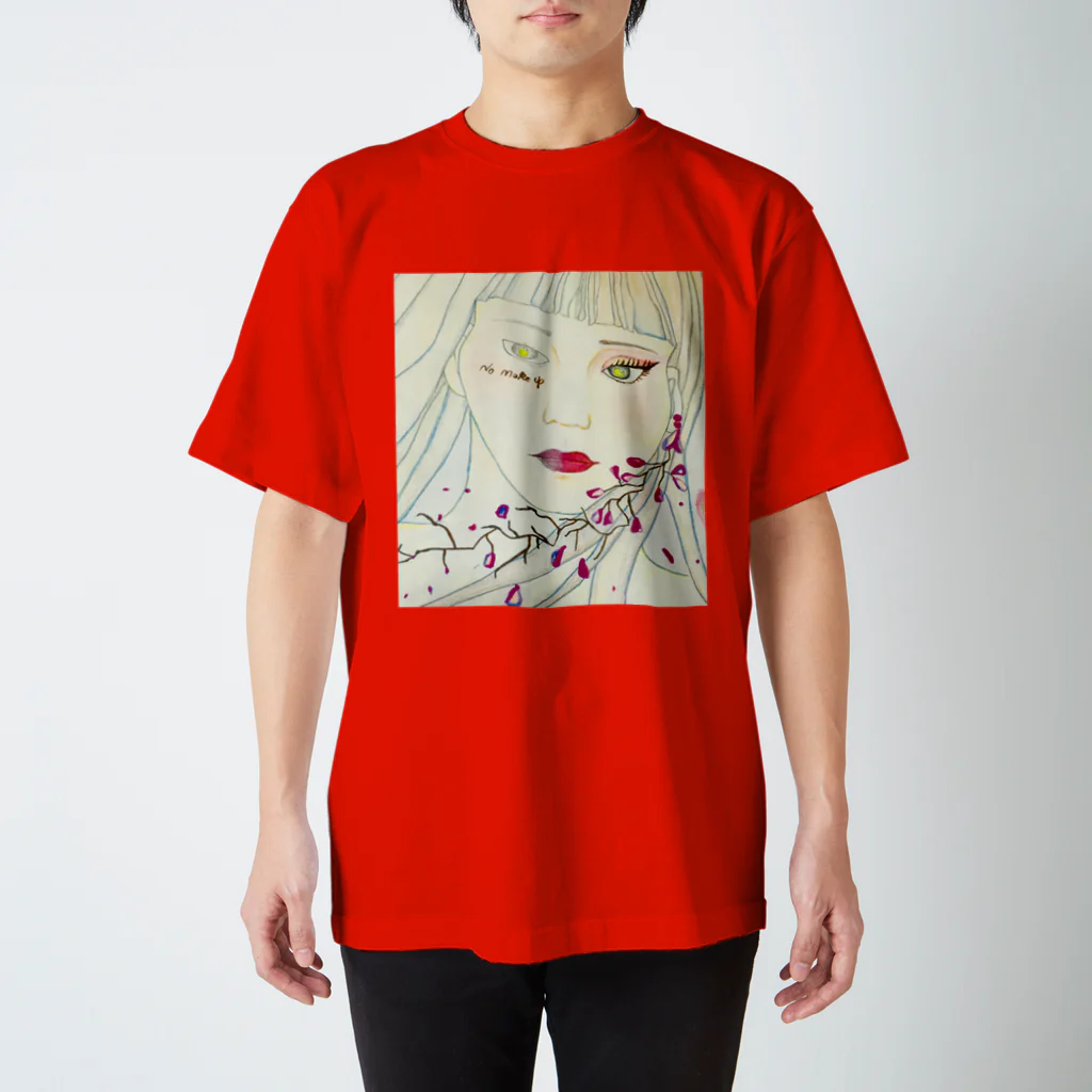 embraceuのno makeup/makeup girl スタンダードTシャツ