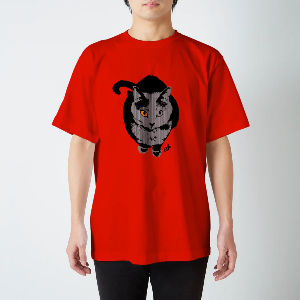 uedasの灰色の猫 スタンダードTシャツ