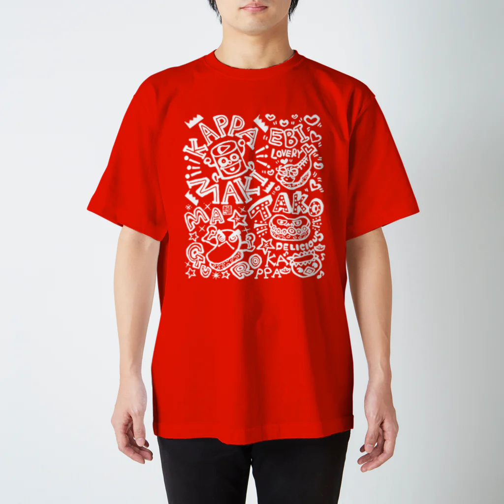 遠峰あこ屋のオールスター　白の柄 Regular Fit T-Shirt