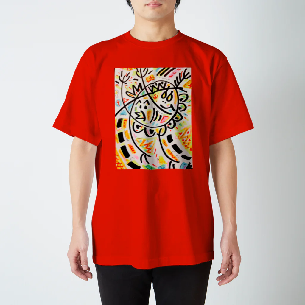 coppepan_brothersのひよこ君と雛祭り中のゆで卵chanの、わっしょい祭り スタンダードTシャツ