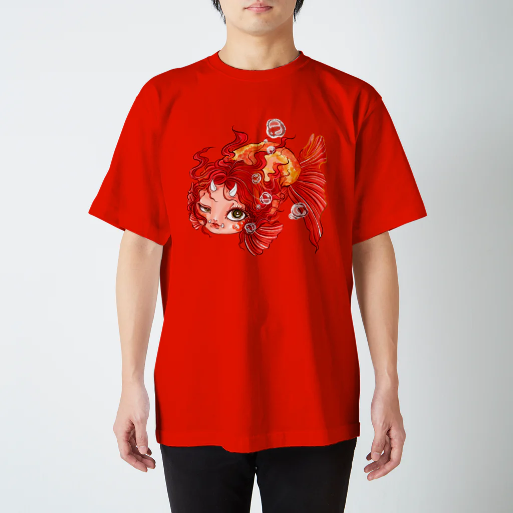 憑現や。の金魚の人魚さん Regular Fit T-Shirt