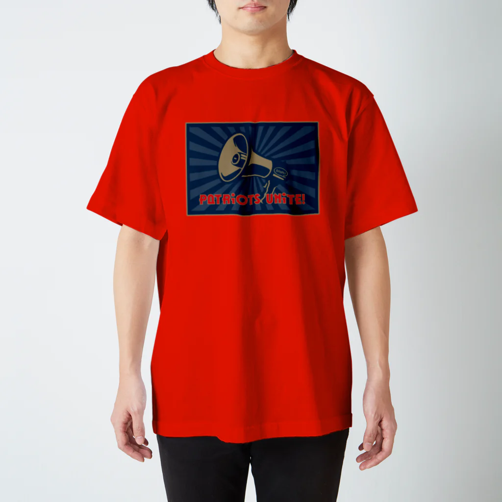 Blah アンテナショップのPatriots Unite!メガフォン：ネイビー Regular Fit T-Shirt