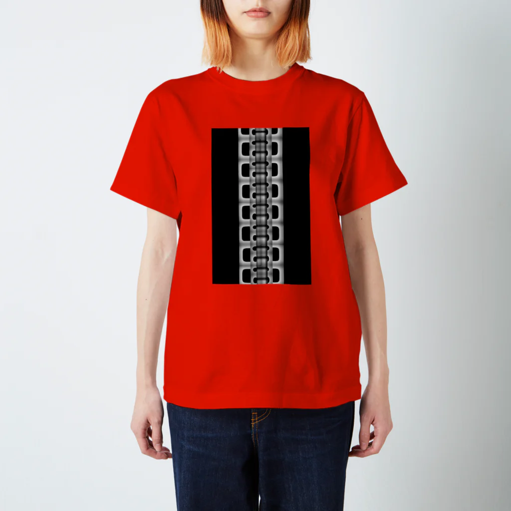 ameyoのzipper(大)black Regular Fit T-Shirt