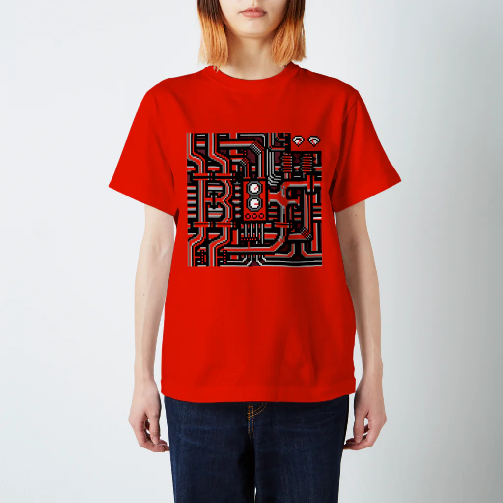 BAD FACTORYのＢＦ配管　スケルトン スタンダードTシャツ