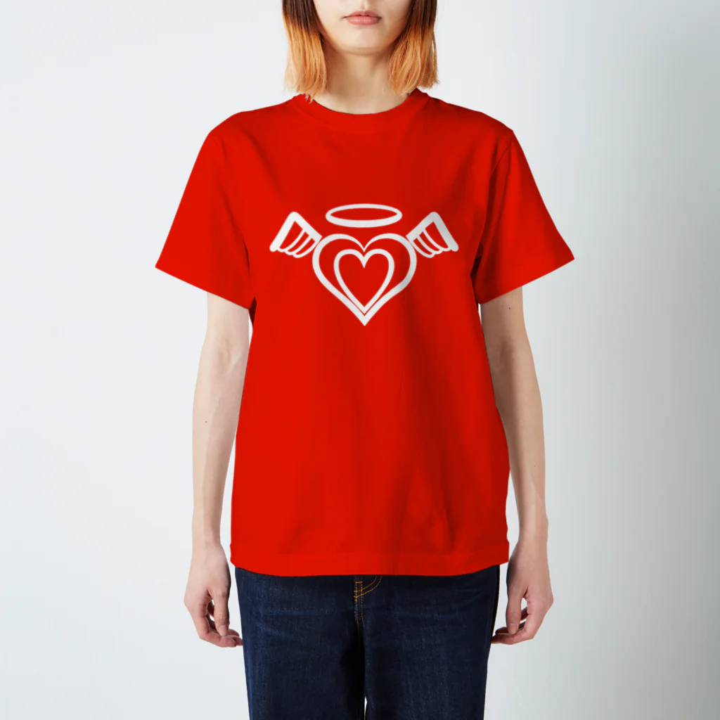 だるちゃんグッズSUZURI店の天使のハート Regular Fit T-Shirt