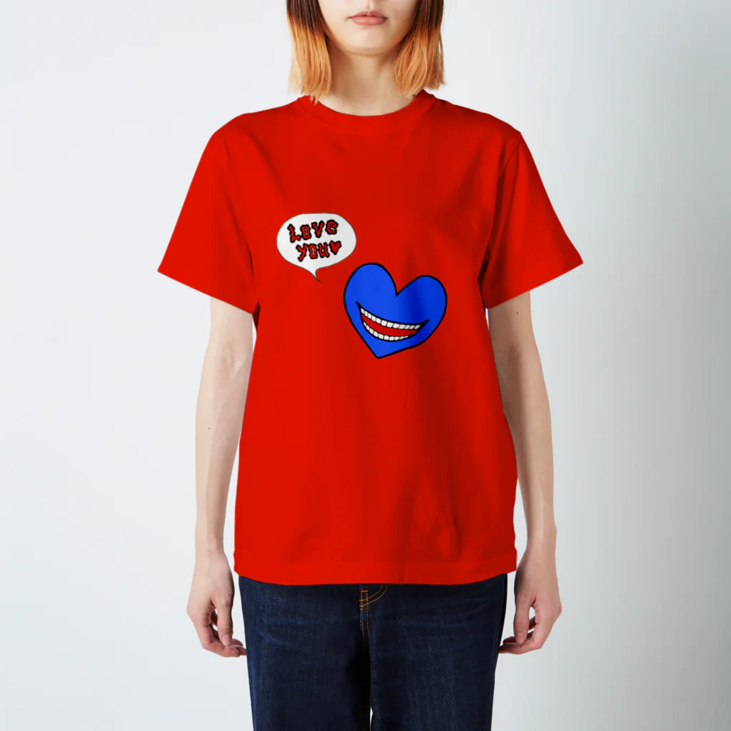 MaryのLove you Blue Regular Fit T-Shirt