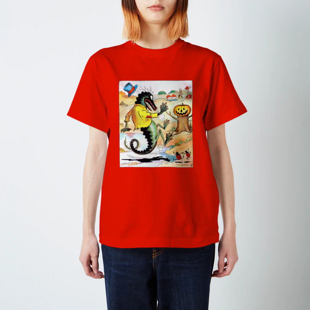 Saza-nami Antique designのかぼちゃにびっくり！ Regular Fit T-Shirt