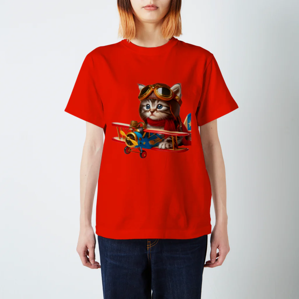 Gu--mimiの*Gu~mimi*パイロットにゃんこ Regular Fit T-Shirt