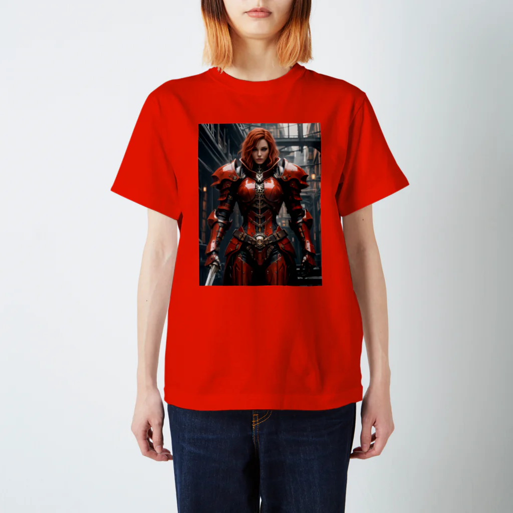 PiNK+18COMiCSの紅い甲冑の女 Regular Fit T-Shirt