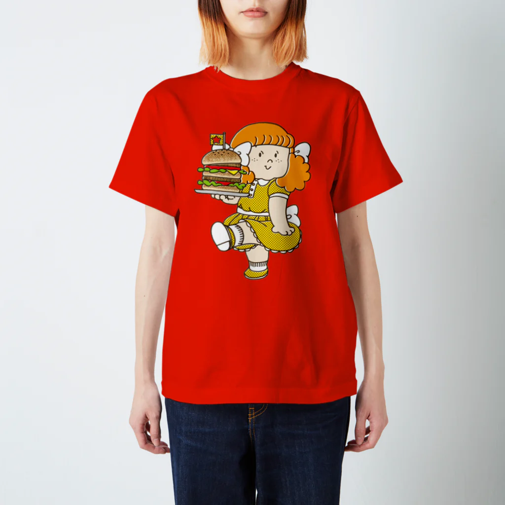 pompom-oekakiのバーガーショップ Regular Fit T-Shirt