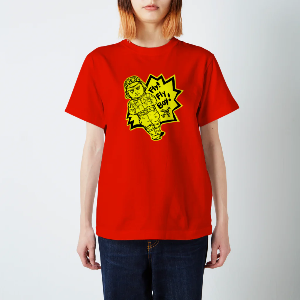 TOMMY★☆ZAWA　ILLUSTRATIONのFly! Fly Boy (イエロー) スタンダードTシャツ