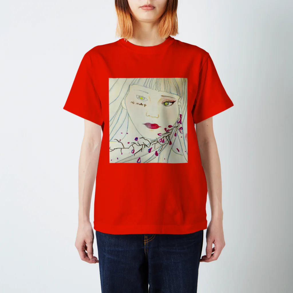 embraceuのno makeup/makeup girl スタンダードTシャツ