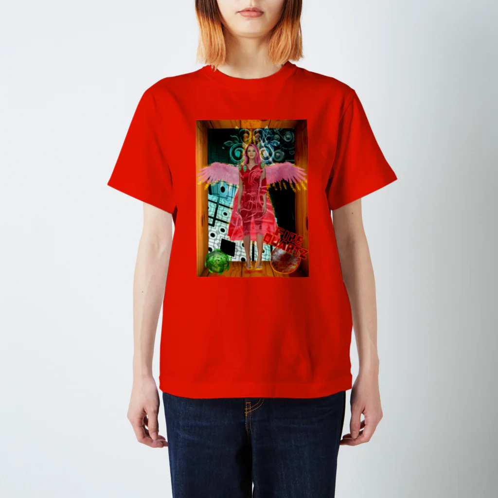 GECKO-SO-SINGのパワーストーン『ファイアークォーツ』 Regular Fit T-Shirt