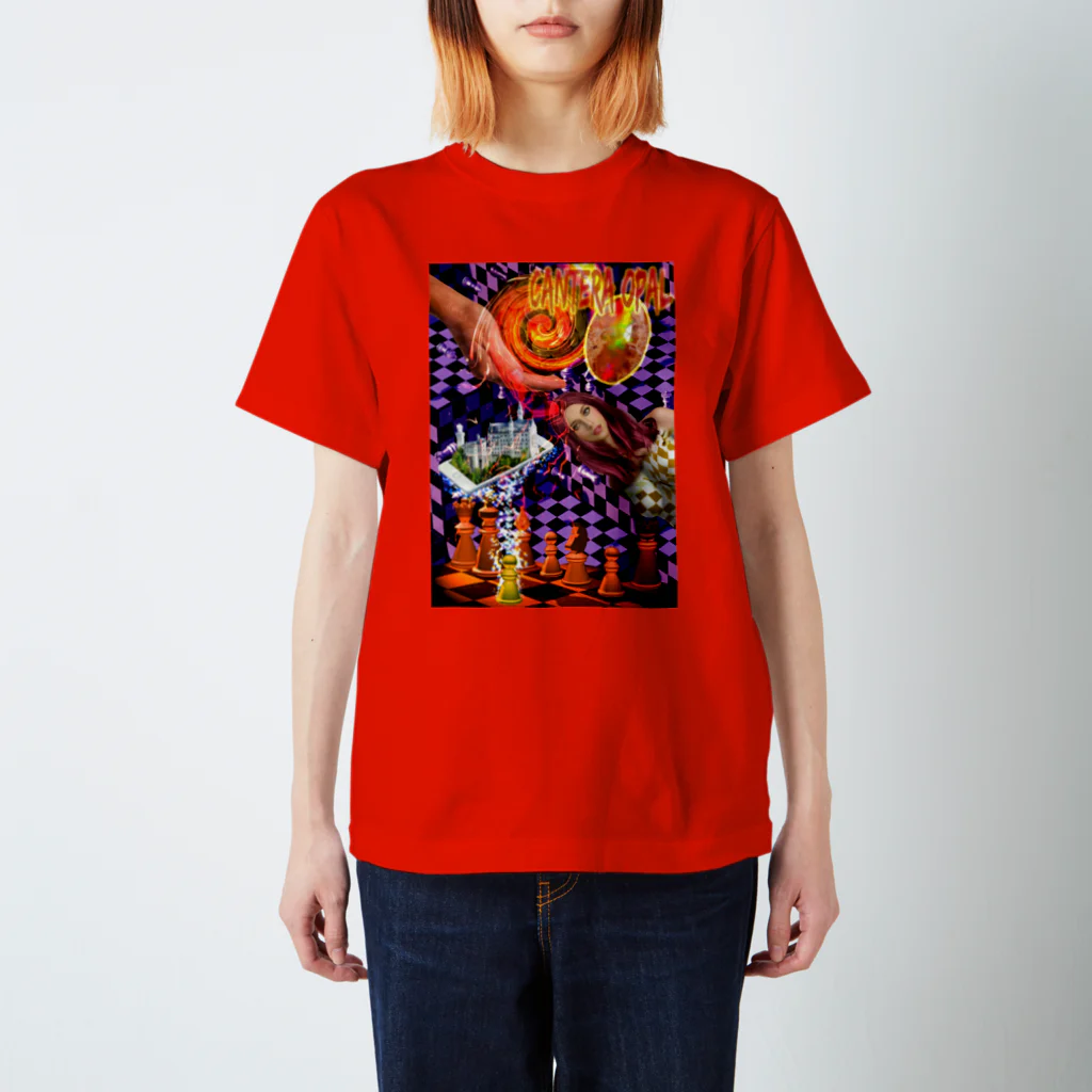 GECKO-SO-SINGのパワーストーン『カンテラオパール』 Regular Fit T-Shirt