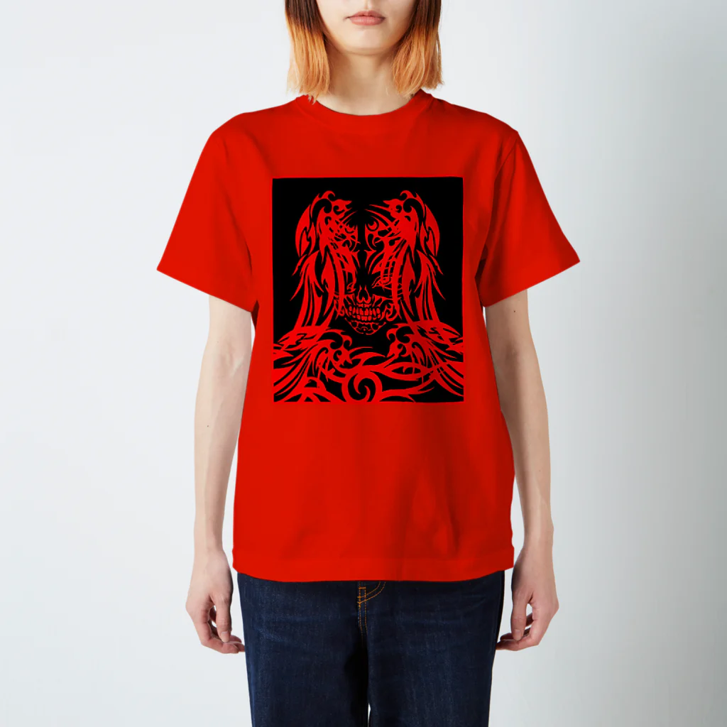 Ａ’ｚｗｏｒｋＳのSKULL VALKYRIE(RED) Regular Fit T-Shirt