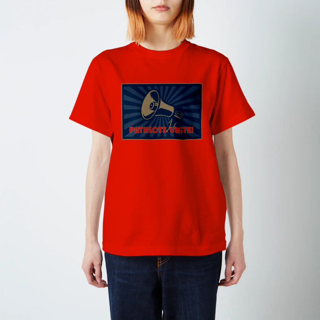 Blah アンテナショップのPatriots Unite!メガフォン：ネイビー Regular Fit T-Shirt