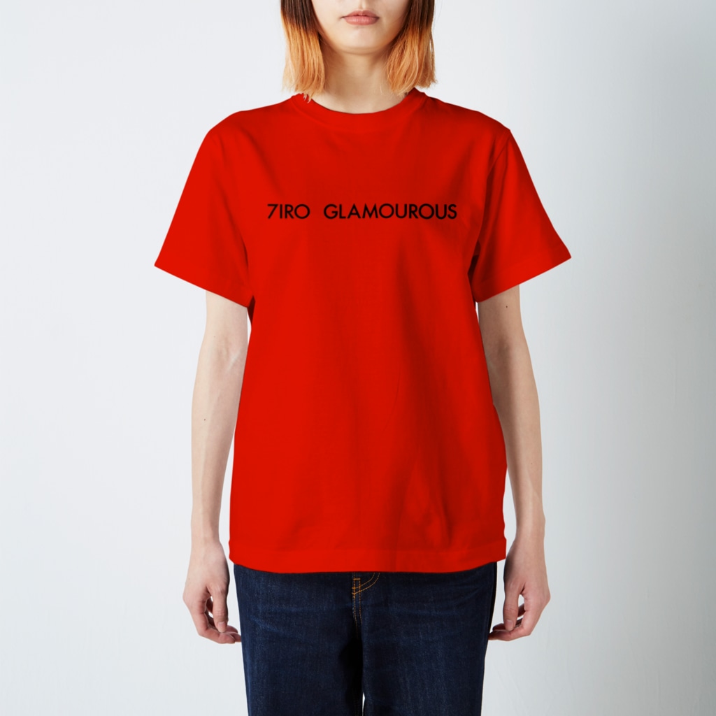 7IRO GLAMOUROUSの※ノエルなし黒文字 7IRO GLAMOUROUSシンプルロゴ  Regular Fit T-Shirt