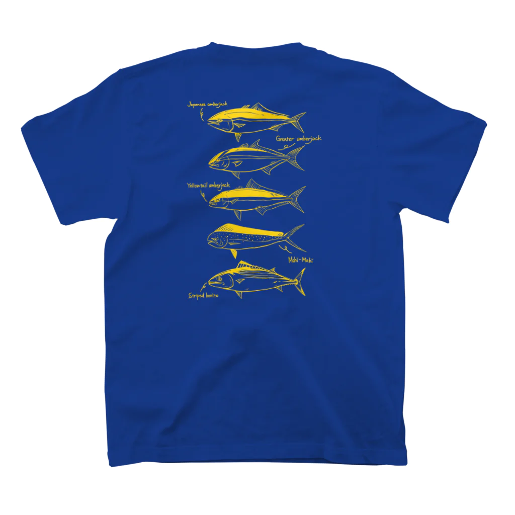 魚と鳥のWe love Blue runner  スタンダードTシャツの裏面