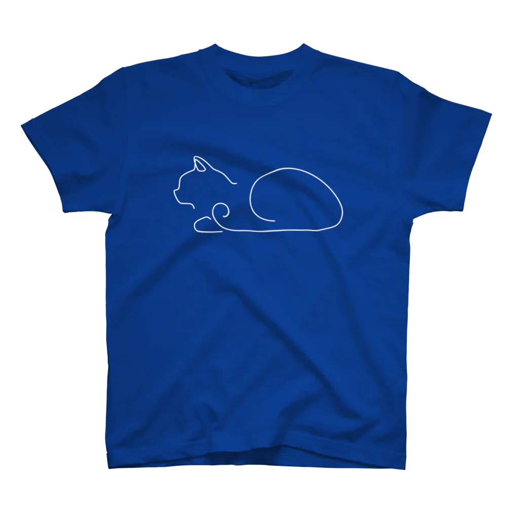 レイにーの横香箱シンプル黒猫 Regular Fit T-Shirt